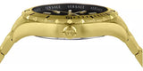 Versace Hellenyium Quartz Black Dial Gold Steel Strap Watch For Men - VE3A00820 Authentic Buy Shop Now