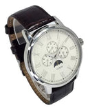 Guess Delancy Quartz White Dial Brown Leather Strap Watch For Men - W0870G1 Authentic Buy Shop Now