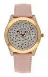 Guess Wonderlust Beige Dial Pink Leather Strap Watch for Women - W1065L1 Authentic Buy Shop Now
