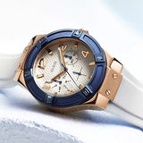 Guess Jet Setter White Dial White Rubber Strap Watch for Women - W0564L1 Authentic Buy Shop Now