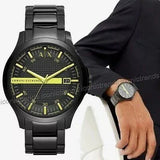 Armani Exchange Hampton Black Dial Black Steel Strap Watch For Men - AX2407 Authentic Buy Shop Now