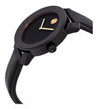 Movado Bold Black Dial Black Leather Strap Watch for Women - 3600527 Authentic Buy Shop Now