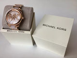 Michael Kors Janelle Three Hand Rose Gold Dial Two Tone Steel Strap Watch For Women - MK7089 Authentic Buy Shop Now
