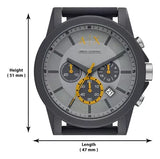 Armani Exchange Outerbanks Chronograph Grey Dial Grey Silicone Strap Watch For Men - AX7123 Authentic Buy Shop Now