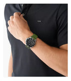 Michael Kors Everest Chronograph Black Dial Green Silicone Strap Watch For Men - MK8981 Authentic Buy Shop Now