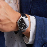Tissot T Classic Bridgeport Black Dial Black Leather Strap Watch For Men - T097.410.16.058.00 Authentic Buy Shop Now