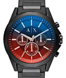Armani Exchange Drexler Chronograph Black Dial Black Steel Strap Watch For Men - AX2615 Authentic Buy Shop Now