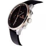 Tommy Hilfiger Chase Chronograph Quartz Grey Dial Black Leather Strap Watch For Men - 1791488 Authentic Buy Shop Now