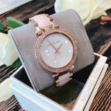 Michael Kors Parker Mother of Pearl Pink Dial Two Tone Steel Strap Watch for Women - MK6402 Authentic Buy Shop Now