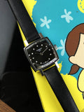 Tissot Lovely Square Quartz Diamonds Black Dial Black Leather Strap Watch For Women - T058.109.16.056.00 Authentic Buy Shop Now