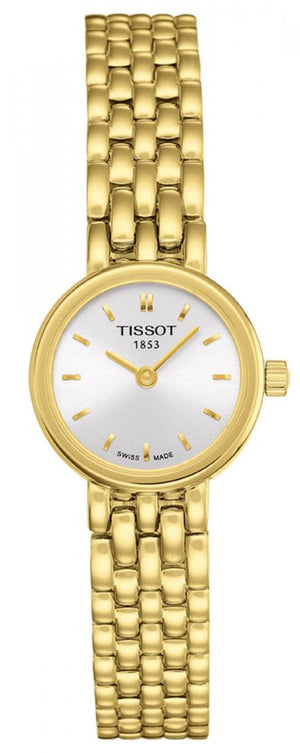 Tissot T Lady Lovely Silver Dial Gold Steel Strap Watch For Women - T058.009.33.031.00 Authentic Buy Shop Now