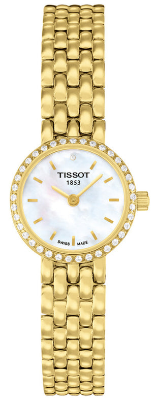 Tissot T-Lady Lovely Mother of Pearl Dial Gold Steel Strap Watch For Women - T058.009.63.116.00 Authentic Buy Shop Now