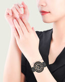 Swarovski Octea Lux Black Dial Black Leather Strap Watch for Women - 5414410 Authentic Buy Shop Now