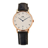 Daniel Wellington Dapper Reading White Dial Black Leather Strap Watch For Women - DW00100118 Authentic Buy Shop Now