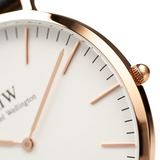 Daniel Wellington Classic Cornwall White Dial Black Nylon Strap Watch For Men - DW00100257 Authentic Buy Shop Now