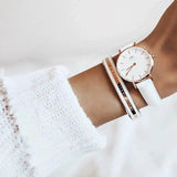 Daniel Wellington Petite White Dial White Leather Strap Watch For Women - DW00100249 Authentic Buy Shop Now