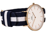 Daniel Wellington Classic Glasgow White Dial Two Tone NATO Strap Watch for Men - DW00100004 Authentic Buy Shop Now