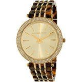 Michael Kors Darci Gold Dial Brown Two Tone Steel Strap Watch for Women - MK4326 Authentic Buy Shop Now