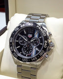 Tag Heuer Formula 1 Chronograph Black Dial Silver Steel Strap Watch for Men - CAZ101H.BA0842 Authentic Buy Shop Now