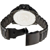 Diesel Mega Chief Chronograph Black Dial Black Steel Strap Watch For Men - DZ4283 Authentic Buy Shop Now