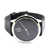 Calvin Klein Minimal Black Dial Black Leather Strap Watch for Men - K3M221CS Authentic Buy Shop Now