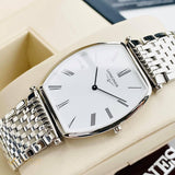 Longines La Grande Classique de Longines Tonneau White Dial Silver Steel Strap Watch for Women - L4.205.4.11.6 Authentic Buy Shop Now