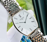 Longines La Grande Classique de Longines Tonneau White Dial Silver Steel Strap Watch for Women - L4.205.4.11.6 Authentic Buy Shop Now