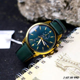 Fossil Townsman Chronograph Green Dial Green Leather Strap Watch for Men - FS5599 Authentic Buy Shop Now