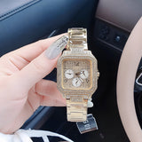 Guess Deco Quartz Crystals Gold Dial Gold Steel Strap Watch For Women - GW0472L2 Authentic Buy Shop Now