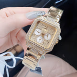 Guess Deco Quartz Crystals Gold Dial Gold Steel Strap Watch For Women - GW0472L2 Authentic Buy Shop Now
