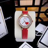 Swarovski Lovely Crystals Analog White Dial Red Leather Strap Watch for Women - 5297584 Authentic Buy Shop Now