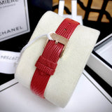 Swarovski Lovely Crystals Analog White Dial Red Leather Strap Watch for Women - 5297584 Authentic Buy Shop Now