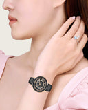 Swarovski Octea Lux Black Dial Black Leather Strap Watch for Women - 5414410 Authentic Buy Shop Now