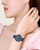 Swarovski Octea Lux Blue Dial Blue Leather Strap Watch for Women - 5414413 Authentic Buy Shop Now