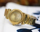 Versace V-Motif Gold Dial Gold Steel Strap Watch for Women - VERE00618 Authentic Buy Shop Now
