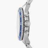 Fossil FB-03 Chronograph Black Dial Silver Steel Strap Watch for Men - FS5767 Authentic Buy Shop Now