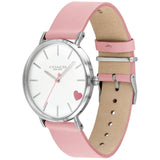 Coach Perry Silver Dial Pink Leather Strap Watch for Women - 14503516 Authentic Buy Shop Now