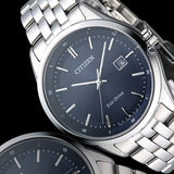 Citizen Eco Drive Blue Dial Silver Steel Strap Watch For Men - BM7250-56L Authentic Buy Shop Now