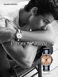 Emporio Armani Luigi Analog Beige Dial Two Tone NATO Strap Watch For Men - AR11212 Authentic Buy Shop Now