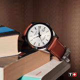Tissot Gentleman Powermatic 80 Silicium Silver Dial Brown Leather Strap Watch For Men - T127.407.16.031.00 Authentic Buy Shop Now