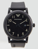 Emporio Armani Luigi Quartz Black Dial Black Silicon Strap Watch For Men - AR11071 Authentic Buy Shop Now