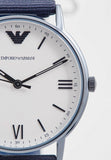 Emporio Armani Kappa Dress White Dial Two Tone NATO Strap Watch For Men - AR80005 Authentic Buy Shop Now