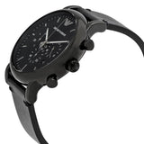 Emporio Armani Dress Chronograph Black Dial Black Leather Strap Watch For Men - AR1918 Authentic Buy Shop Now