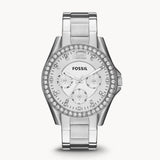 Fossil Riley Multifunction Silver Dial Silver Steel Strap Watch for Women - ES3202 Authentic Buy Shop Now