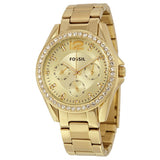 Fossil Riley Gold Dial Gold Steel Strap Watch for Women - ES3203 Authentic Buy Shop Now