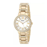 Fossil Virginia White Dial Gold Steel Strap Watch for Women - ES3283 Authentic Buy Shop Now