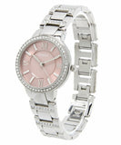 Fossil Virginia Pink Dial Silver Steel Strap Watch for Women - ES3504 Authentic Buy Shop Now