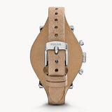 Fossil Boyfriend Chronograph White Dial Brown Leather Strap Watch for Women - ES3625 Authentic Buy Shop Now