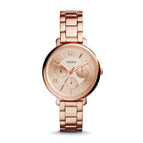 Fossil Jacqueline Rose Gold Dial Rose Gold Steel Strap Watch for Women - ES3665 Authentic Buy Shop Now