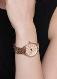 Fossil Tailor Rose Gold Dial Rose Gold Stainless Steel Strap Watch for Women - ES3713 Authentic Buy Shop Now
